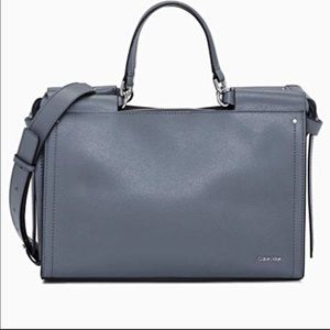 Calvin Klein Gray leather satchel